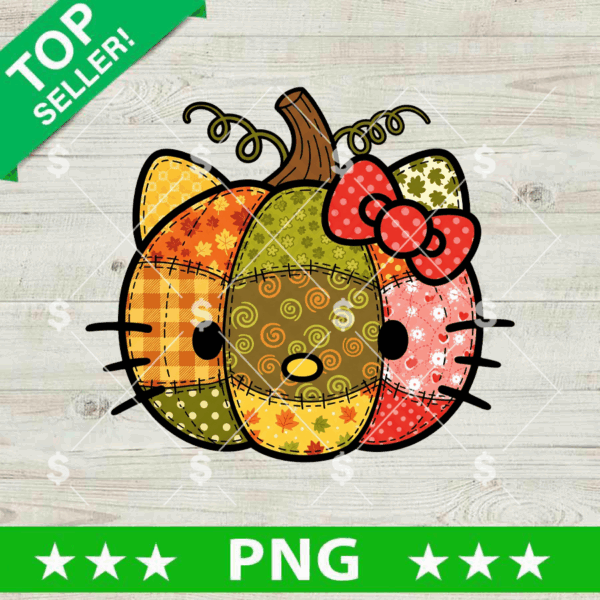 Hello Kitty Pumpkin Patchwork PNG