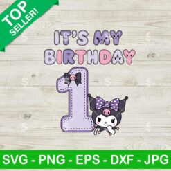 Kuromi It's My 1st Birthday SVG, Kuromi Happy Birthday SVG, Kuromi Birthday Party SVG