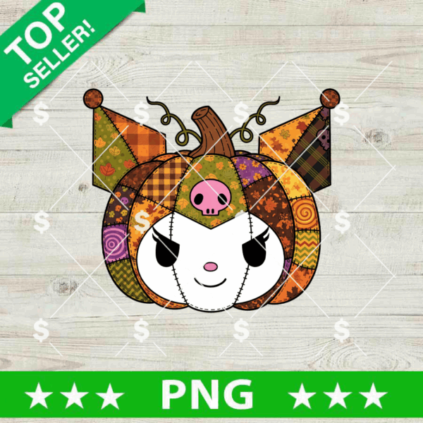Kuromi Patchwork Pumpkin PNG