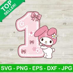My Melody 1 Birthday SVG