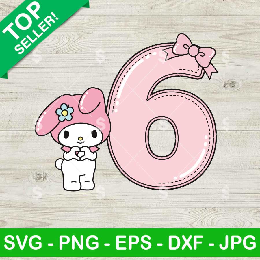 My Melody 6th Birthday SVG