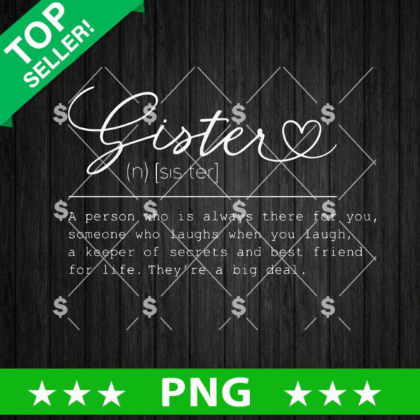Sister Definition PNG, Sister Word Dictionary Definition PNG, Sister Quotes Sublimation PNG
