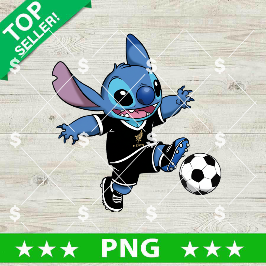 Stitch Mexico National Football PNG