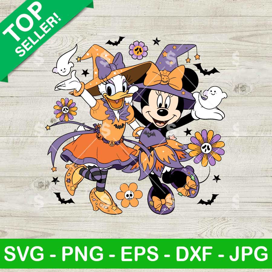 Vintage Minnie Daisy Halloween SVG