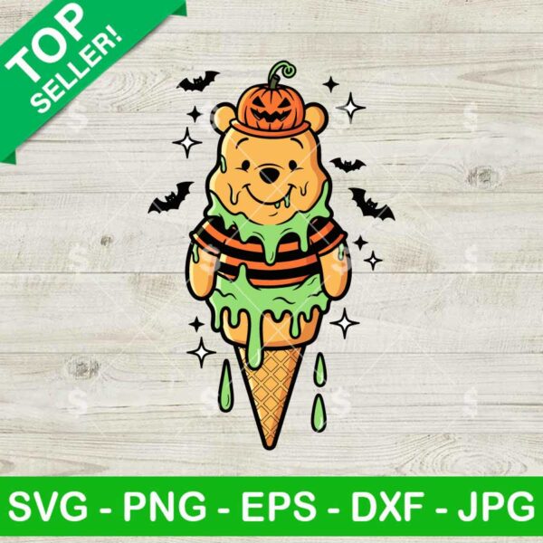 Winnie The Pooh Halloween Ice Cream SVG