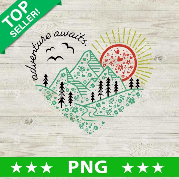 Adventure Awaits Moutain PNG