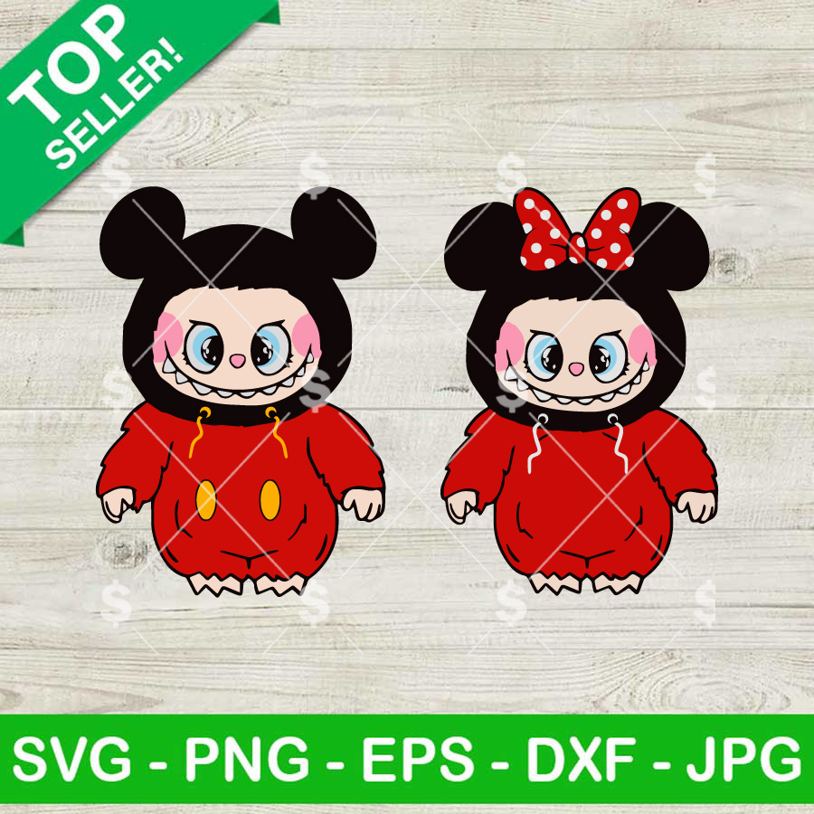 Labubu Mickey And Minnie SVG