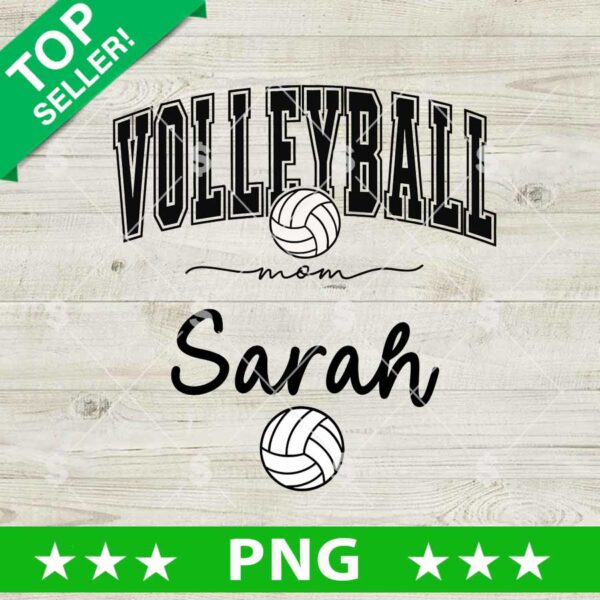 Volleyball Mom Custom Name PNG