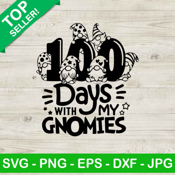 100 Days with my gnomies SVG, School SVG, Gnomies SVG