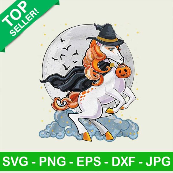 Halloween Unicorn PNG, Unicorn witch Sublimation transfer PNG, Halloween Heat Transfer PNG