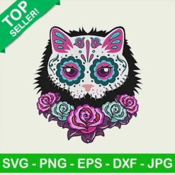 Cat mexico skull PNG, Skull flower Sublimation transfer PNG, Mexico skull Heat Transfer PNG