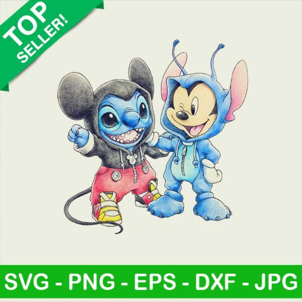 Mickey and Stitch disney charater PNG, Mickey mouse Sublimation transfer PNG, Stitch Heat Transfer PNG