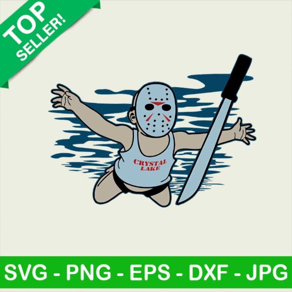 Jason voorhees crystal lake PNG, Jason voorhees cartoon Sublimation transfer PNG, The crystal lake Heat Transfer PNG