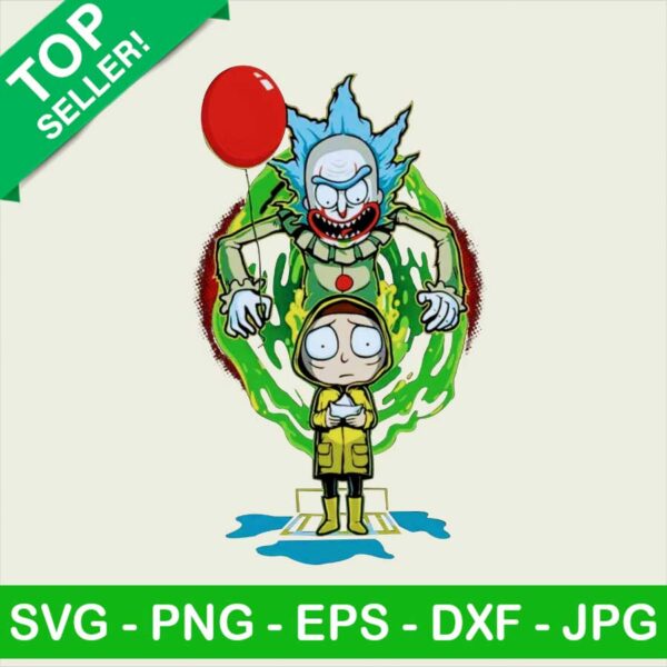 Clown Rick and Morty PNG, Rick and Morty Sublimation transfer PNG, Clown Rich and cool Morty Heat Transfer PNG