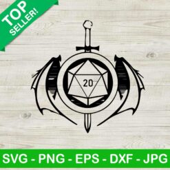 The dice giveth metal wall logo SVG, The dice giveth and the dice taketh away SVG, Dungeons and dragon game SVG