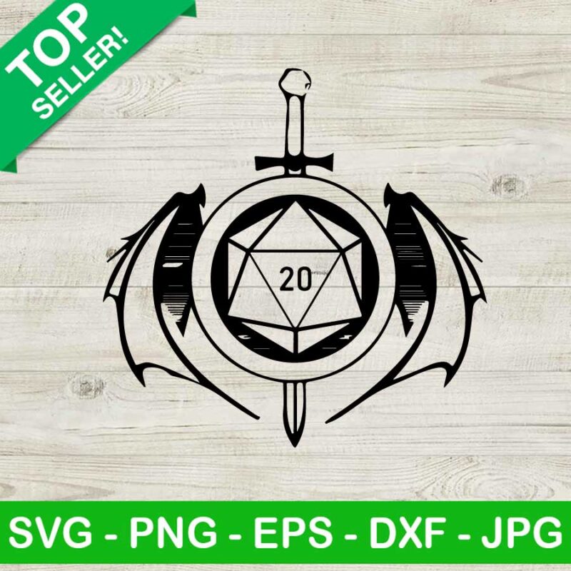 The dice giveth metal wall logo SVG, The dice giveth and the dice taketh away SVG, Dungeons and dragon game SVG