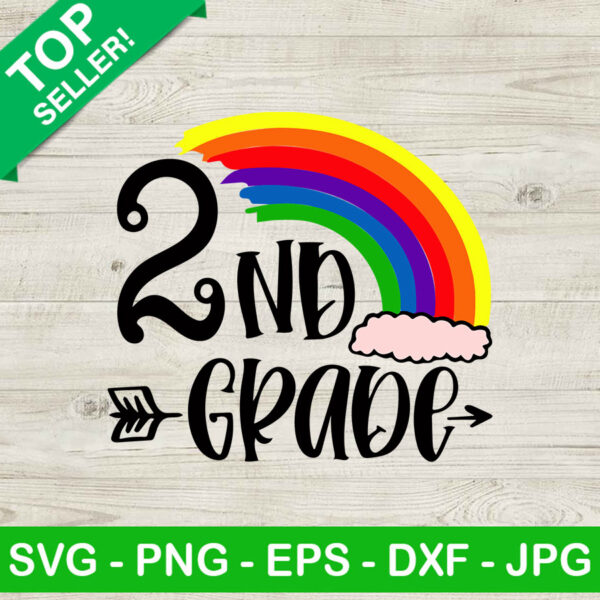2nd Grade rainbow SVG, 2nd Grade, Rainbow SVG