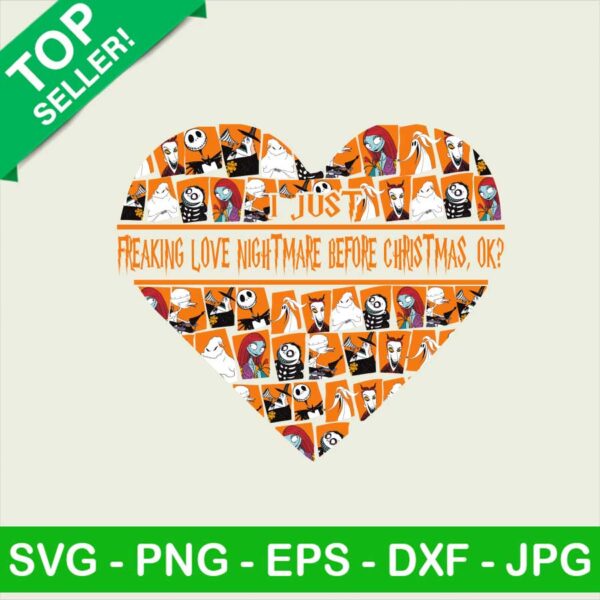 I just freaking love nightmare before christmas PNG, Nightmare before christmas Sublimation transfer PNG, Jack and Sally Heat Transfer PNG