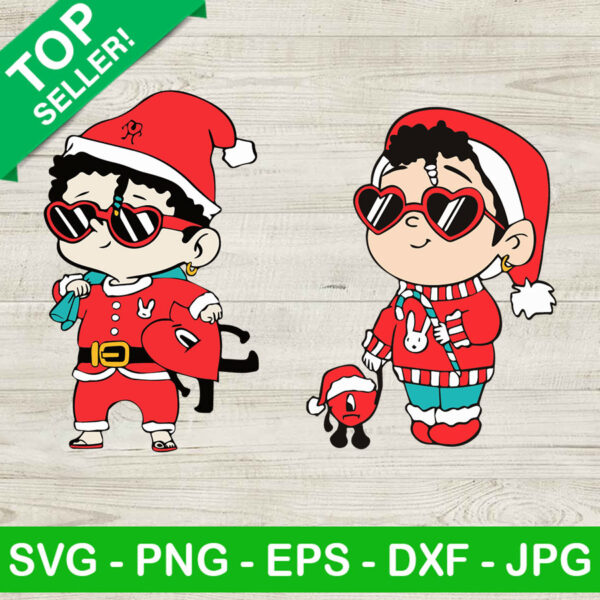 Baby bad bunny christmas SVG, Baby benito christmas SVG, Bad bunny SVG