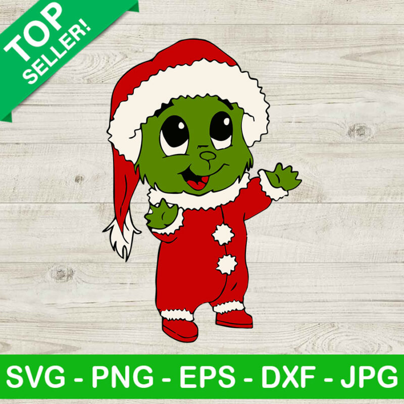 Baby grinch santa claus SVG, Grinch christmas SVG, Baby grinch christmas SVG