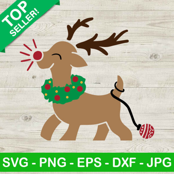 Baby rudolph christmas SVG, Funny reindeer SVG, Rudolph christmas SVG