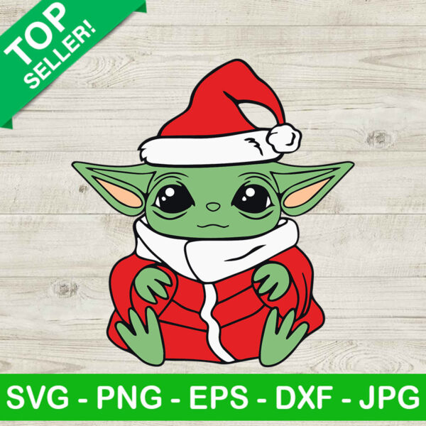 Baby yoda santa claus SVG, Star wars christmas SVG, Baby yoda christmas SVG