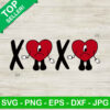 Bad Bunny XOXO SVG, Bad Bunny Valentine SVG, Bad Bunny heart SVG