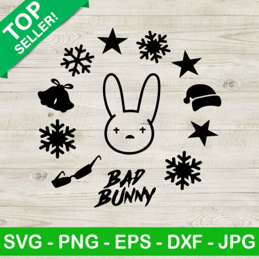 Bad bunny christmas SVG 1