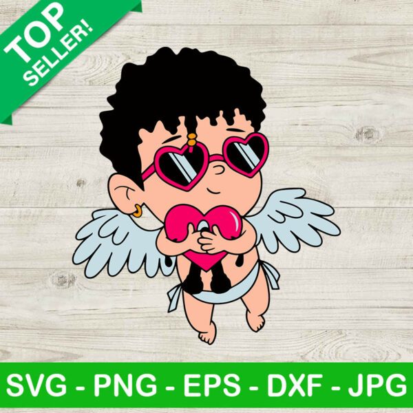 Bad bunny cupid valentine SVG, Valentine's day SVG, Benito cupid SVG