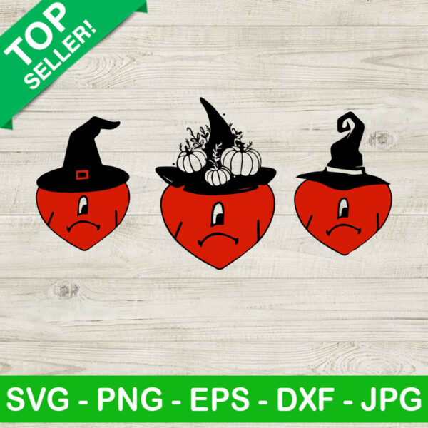 Bad bunny heart halloween SVG, Bad bunny witch SVG, Bad bunny un halloween sin ti SVG