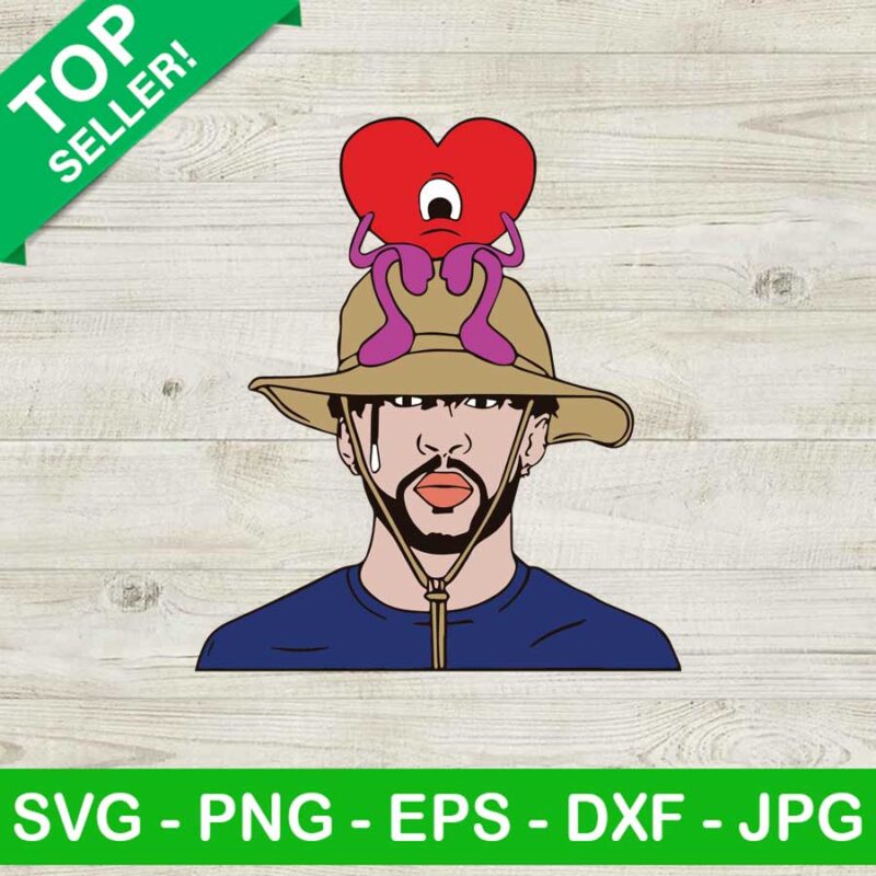 Bad bunny heart sad SVG, Bad Bunny Un Verano Sin Ti SVG, Bad bunny SVG