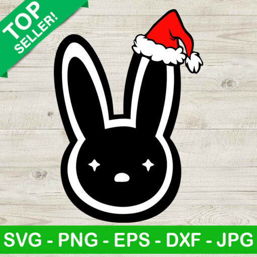Bad bunny logo christmas SVG