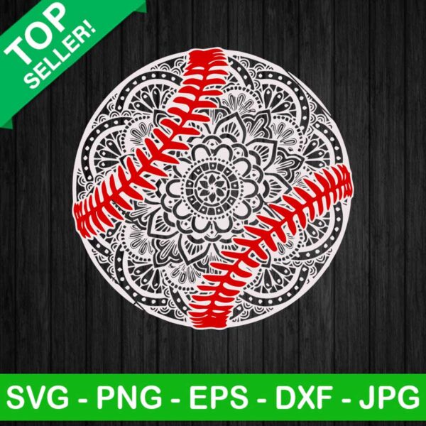 Baseball softball mandala SVG, Mandala SVG, Baseball SVG