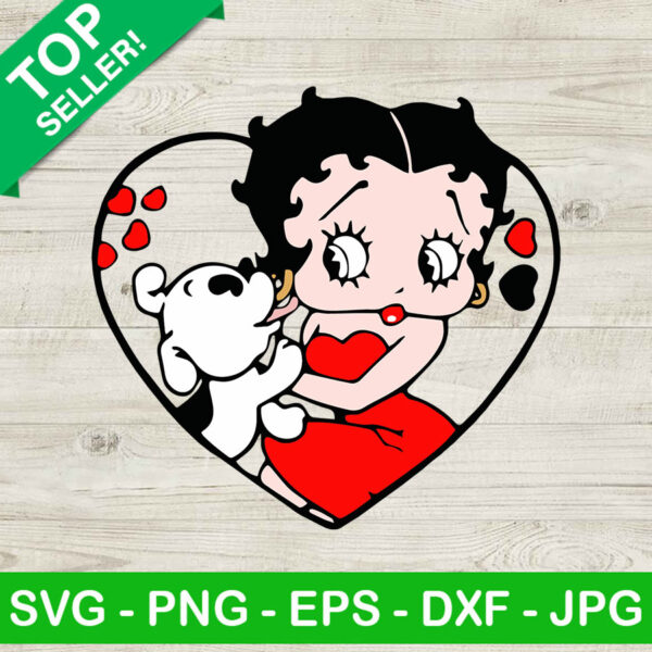 Betty Boop In Heart SVG, Betty boop SVG, Happy valentine day SVG