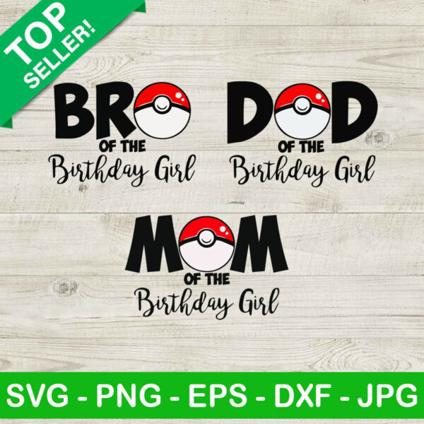 Birthday Girl Pokemon SVG, Birthday Mom Pokemon SVG, Pokemon Birthday For Kid SVG