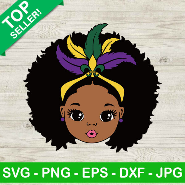 Black Girl Mardi Gras SVG, Black girl SVG, Peekaboo SVG