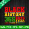 Black History 365 Days A Year SVG, Black History SVG, Like it learn it Male it SVG