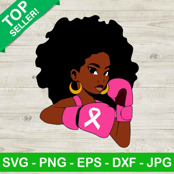Black warrior breast cancer SVG, Breast cancer SVG, Warrior women breast cancer SVG