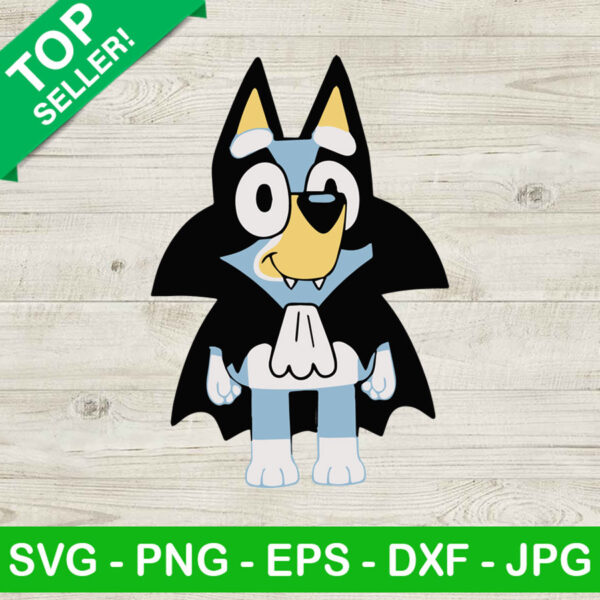 Bluey dracula halloween SVG, Bluey halloween SVG, Bluey funny halloween SVG