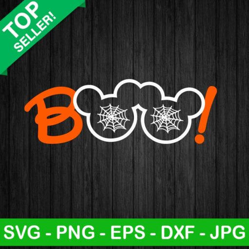 Boo Disney Halloween SVG, Boo Halloween Mickey Head SVG
