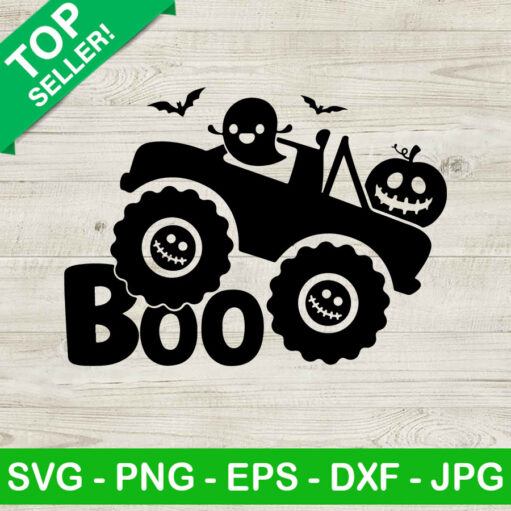 Boo Monster Truck SVG, Boo SVG, Monter Truck SVG, Halloween SVG