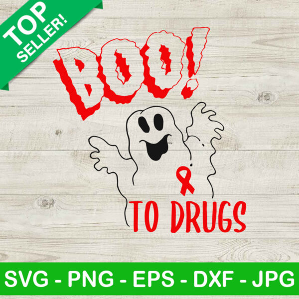 Boo to drug SVG, Drug Free Me SVG, Red Ribbon Week SVG