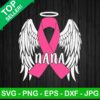 Breast cancer nana angel wing SVG, Breast Cancer SVG, Nana Angel Wing SVG