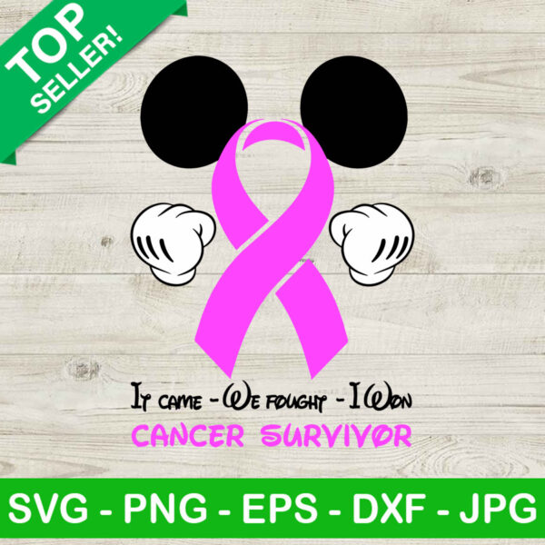 Breast cancer suvivor SVG, Mickey head breast cancer SVG, Breast cancer SVG