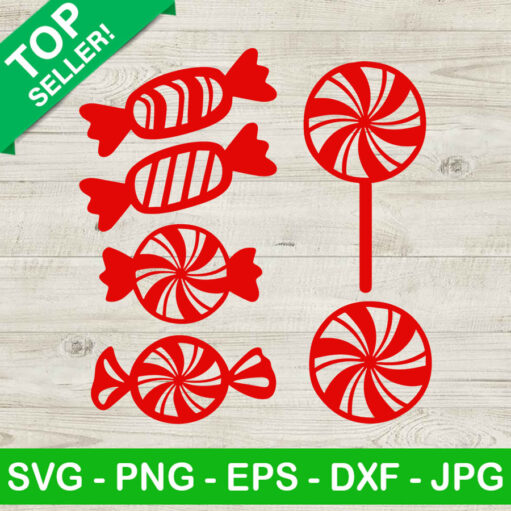 Candy cane christmas bundle SVG