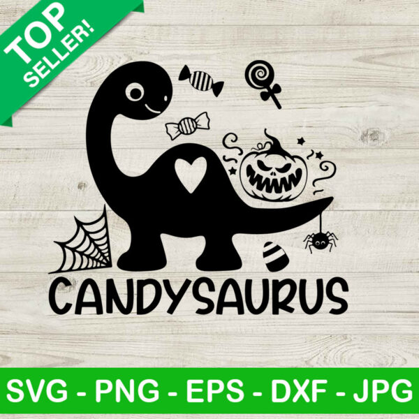 Candysaurus Dinosaur SVG, Candy Saurus SVG, Halloween Dinosaur SVG
