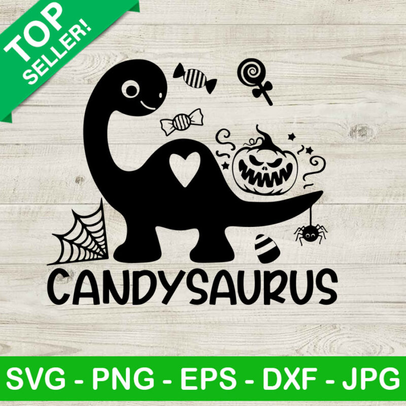 Candysaurus Dinosaur SVG, Candy Saurus SVG, Halloween Dinosaur SVG