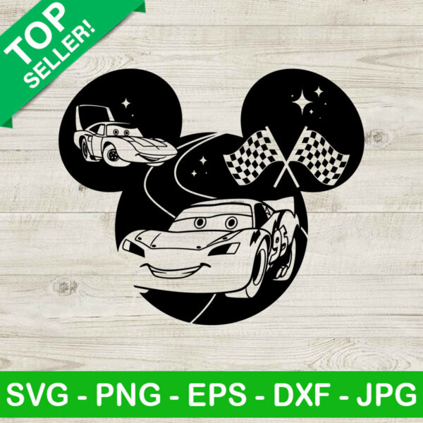 Cars Disney SVG, Lightning Mc Queen SVG, Cars mickey head SVG