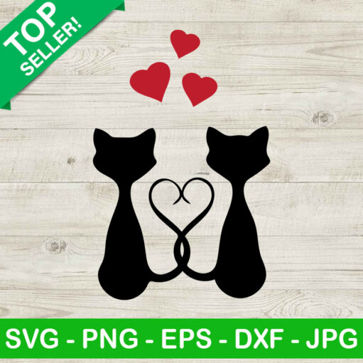 Cat couple valentine SVG