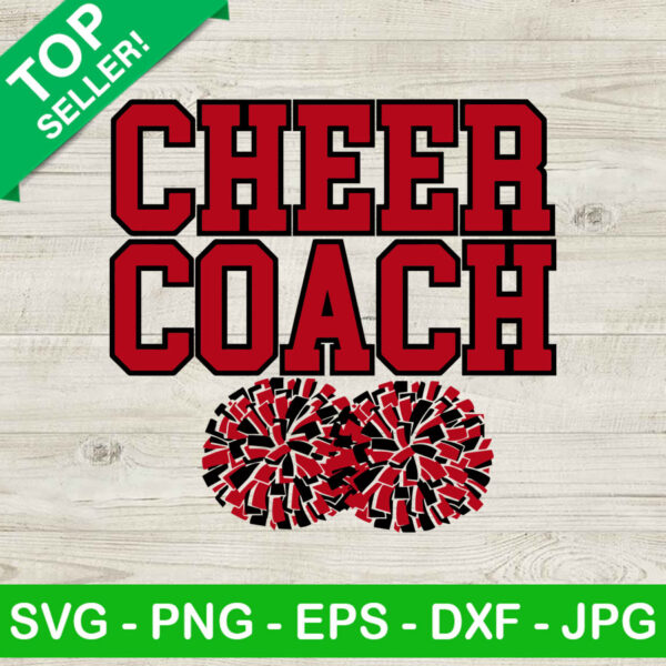 Cheer coach pom pom SVG, Pom Pom SVG, Cheerleader SVG